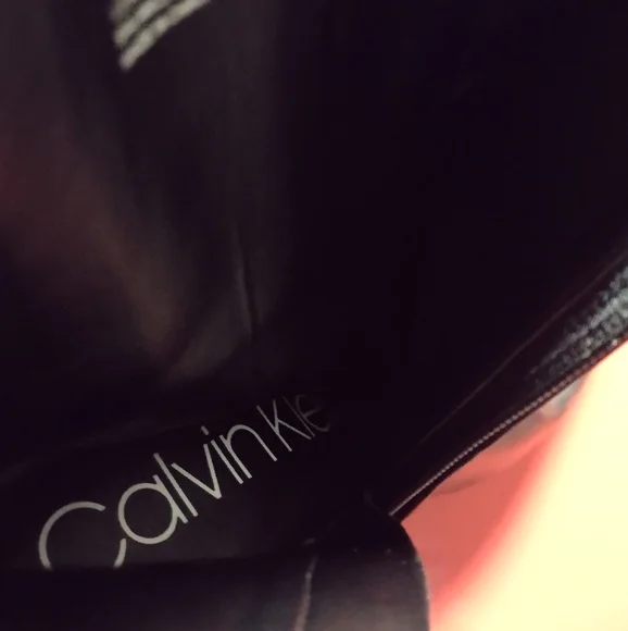 Calvin Klein black white booties sz 9 zipper wedge - Picture 9 of 9